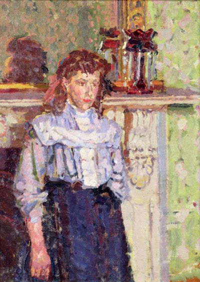 Girl by a Mantelpiece by Harold Gilman